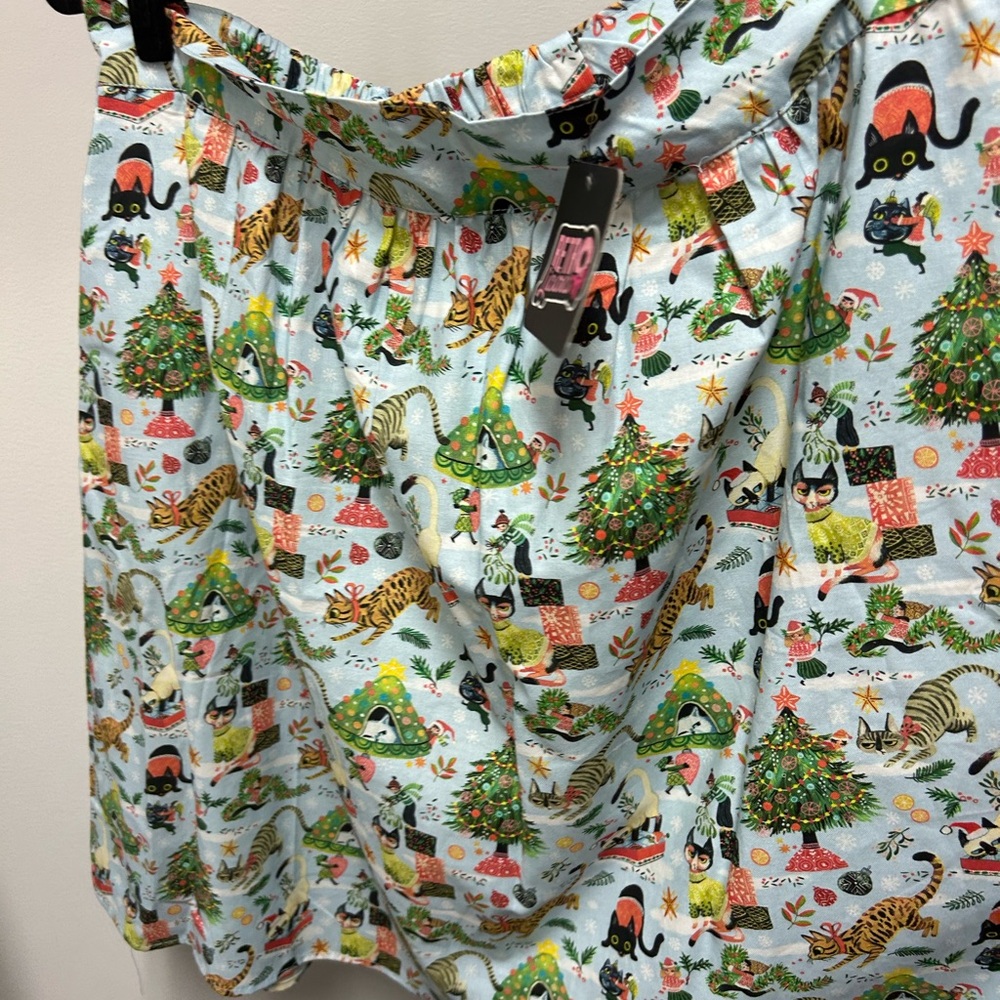 Retrolicious holiday cat skirt